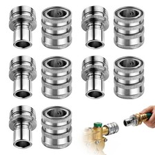 1 PCS 3/4 Inch GHT Universal Stainless Steel Garden Hose Quick Connect Fitting