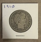 1910 Barber Quarter , better date, good