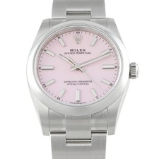 Rolex Oyster Perpetual 34 Candy Pink Dial Steel Watch 124200