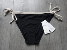 M&S MARKS & SPENCER BLACK MIX SUN SMART TIE-SIDE BIKINI BOTTOMS UK SIZE 14