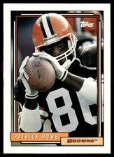 1992 Topps Patrick Rowe Rookie Cleveland Browns #688