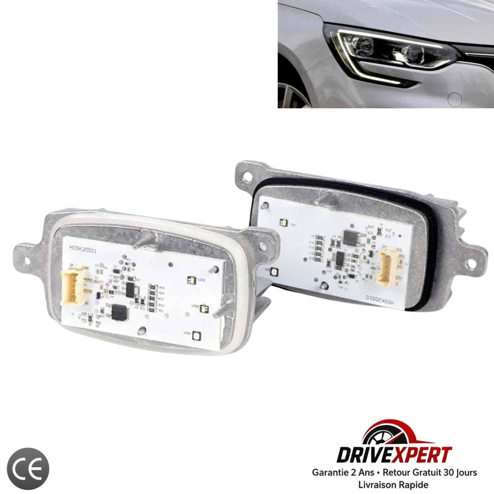 For Renault Megane IV 2 LED Modules Daytime Running Lights (DRL) Front...