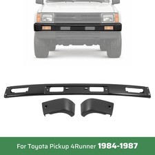 Black Front Bumper Assembly W Bumper Ends For Toyota Pickup 4runner 1984-1987