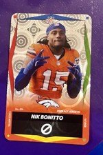 NIK BONITTO 2025 HYPNOTIC Uno Elite NFL Alt Jersey Wild Card Foil SSP BRONCOS