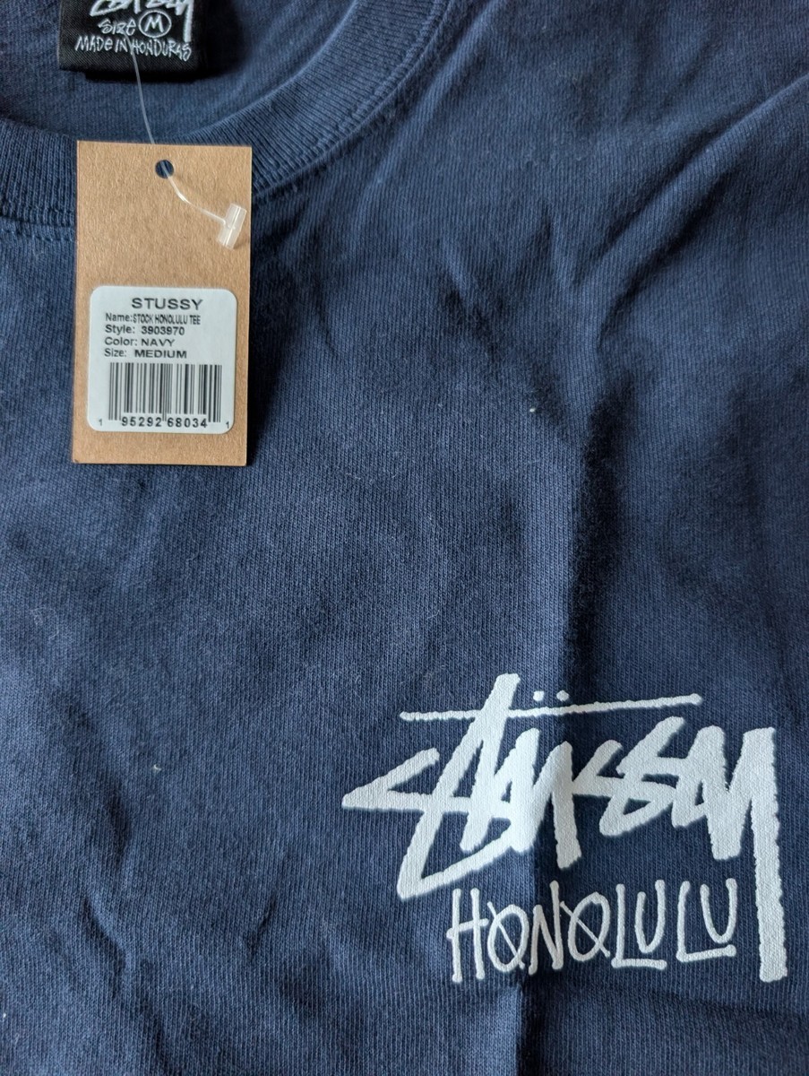 Stussy Honolulu Men's Navy T-shirt Size Medium New with Tags | eBay