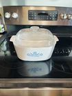 Corning Ware 5 ltr Casserole with Pyrex Lid Blue Cornflower Vintage USA