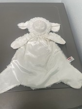 Lamb Lovey Baby Gund White Plush Satin Blanket Read 