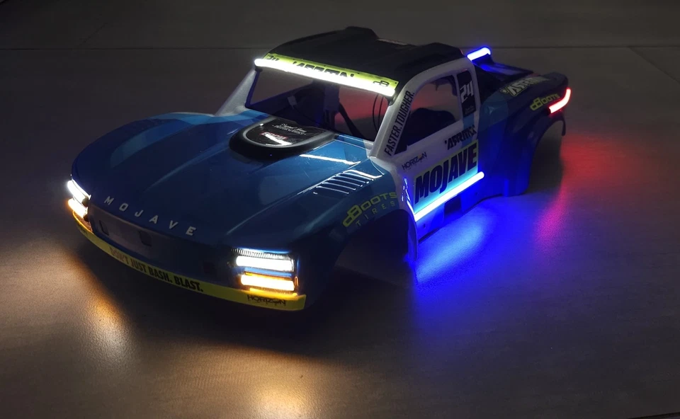 Arrma Mojave 1/14 Grom Rc Truck Led Lights Front, Sides, Roof & rear Light Bar,  - Image 3 of 4