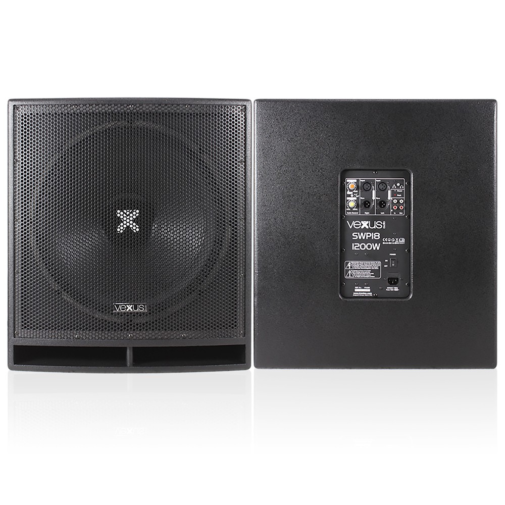 Pair Active Subwoofers Club Sub Woofers Bass Bins SWP-18"" 2400W Peak UK Stock