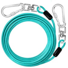jenico Dog Tie Out Cable: 30 ft Dog Lead for Yard - Heavy Duty Chain Leash Ou...
