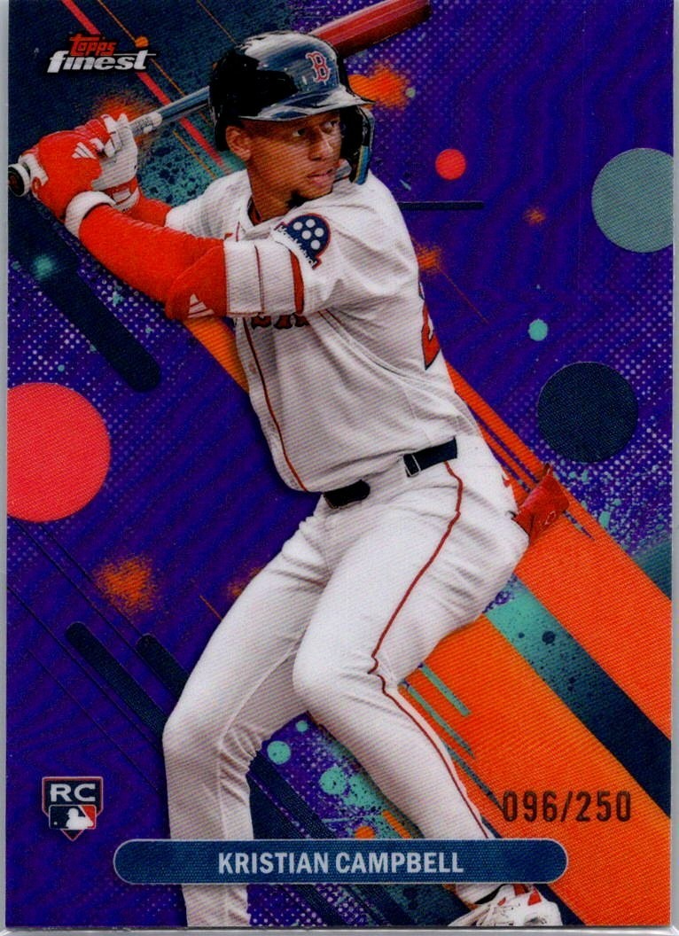 2025 Topps Finest - Common Kristian Campbell #98 Purple Refractor /250 (RC)