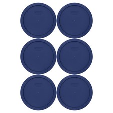 Pyrex 7402-PC (6/7-Cup) Blue Food Storage Lid (6-Pack) - Made in USA