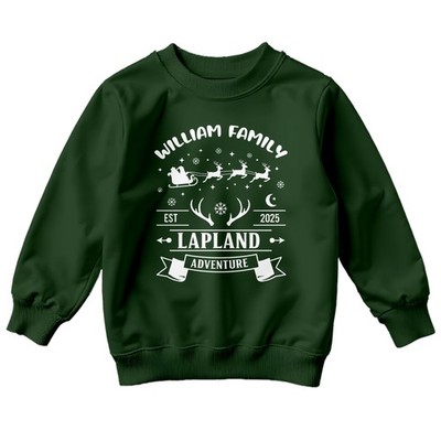 Personalisiertes Est Lappland Abenteuer Weihnachten Reise Urlaub Kinder Sweatshirt