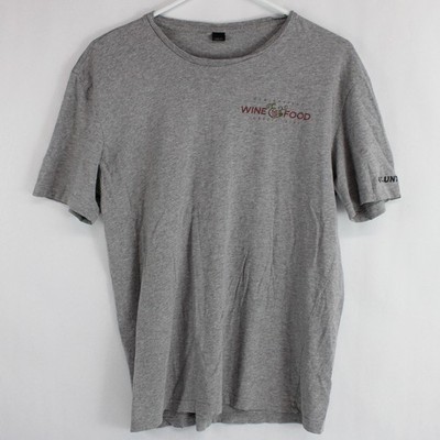 District Perfektes Gewicht Damen Graues Kurzarm T-Shirt Wind & Food Größe M