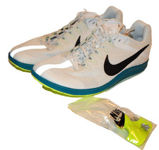 Nike Zoom Rival Distance Track Spikes Men's Size 10 FZ9653-102 White / Spruce