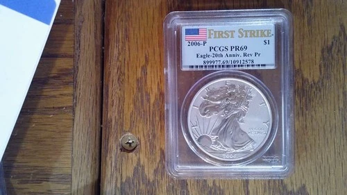 2006-P Silver American Eagle Reverse Proof PCGS PR69 20th Anniversary Set (578)