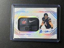 BRIAN URLACHER 2024 PANINI FLAWLESS LAUNDRY TAG LOGO PATCH AUTO BEARS 1/3