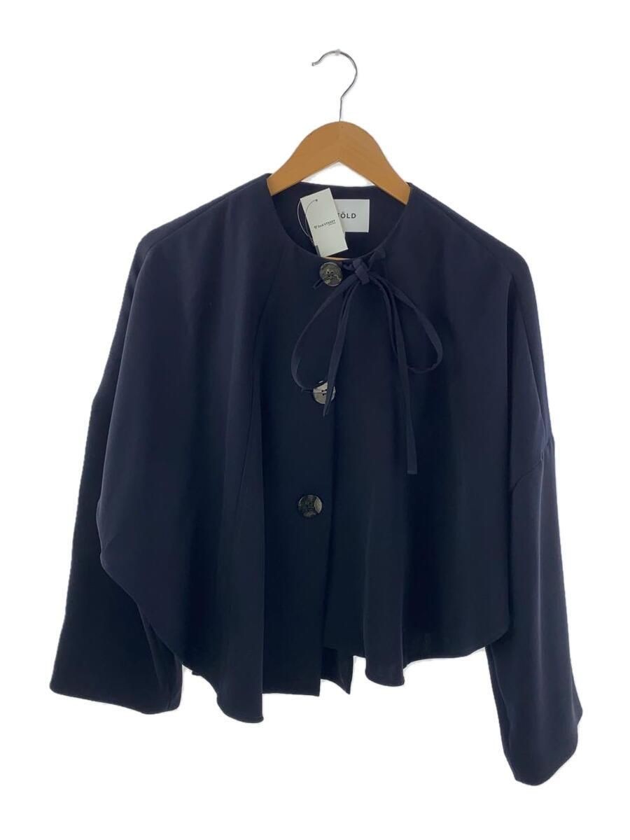 ENF altra giacca 36 poliestere blu navy tinta unita 300GS230 1330 MANTELLA LIKE usata