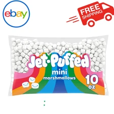 Jet-Puffed Mini Marshmallows 10 oz Fresh Soft Sweet Baking Cocoa Topping Bag