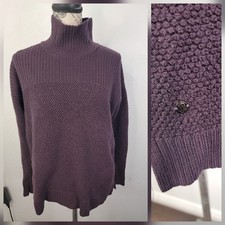 Lululemon Warm And Restore Merino Wool Sweater Black Cherrie Purple Size 8