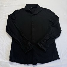 Vince Camuto Dress Shirt Men  s L Black Long Sleeve Button Up