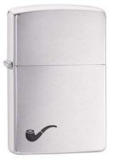 Zippo Unisex-Adult Pipe Lighter Brushed Chrome Black Pipe One Size 200Pl