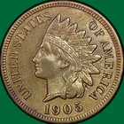 1905 Indian Head Cent Extremely Fine XF Coin, Cleaned #42852