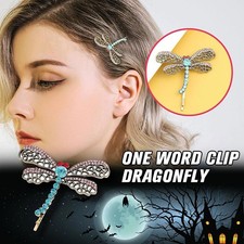 Anime Hair Pin Coraline Cosplay Dragonfly Sparkly Gems Hair Clip ACC Gifts
