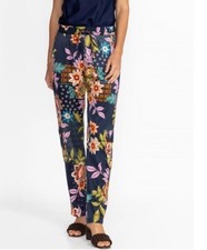 Johnny Was delfino Silk Stretch Pants Sz S Pre Owned