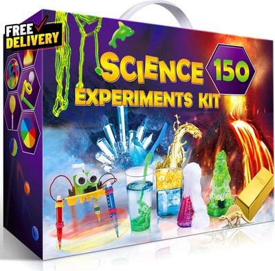 150 Experiment STEM Science Kit for Kids Chemistry Volcano Educational Toys 