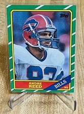 1986 Topps Andre Reed RC #388 Rookie Card Buffalo Bills HOF Raw NFL. rookie card picture