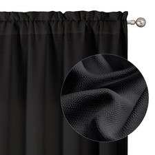 Chyhomenyc Black Curtains 54 Inch Length 2 30"W x 54"L Pack of 2 ,