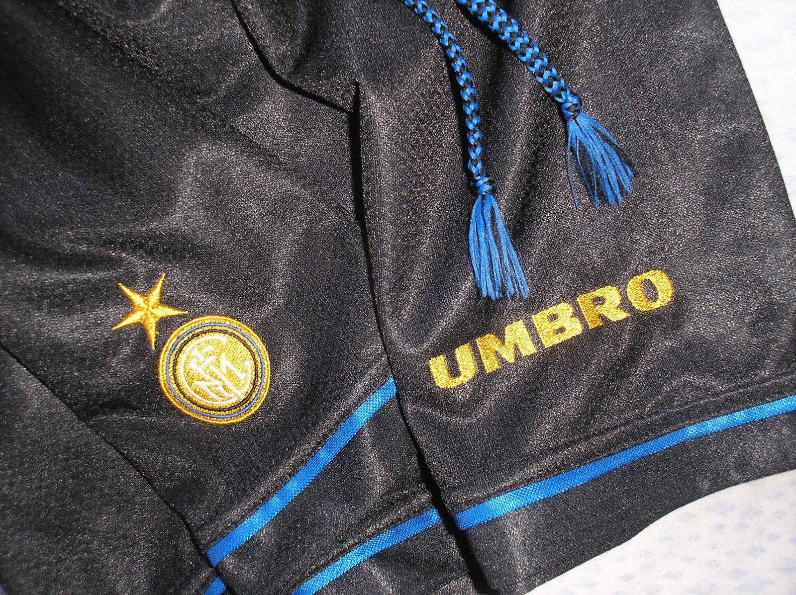 PANTALONCINI INTER UMBRO 1997 1998 MATCH WORN RONALDO MILAN JUVENTUS LAZIO UEFA