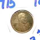 1915 p lincoln wheat cent penny VF detail rough