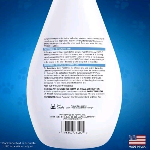 3-Pack Bundle POOPH Pet Odor Eliminator Spray 32oz Single & 32oz  - No Fragrance