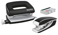 Leitz HeftgeräT- & Locher-Set Mini Nexxt Wow Schwarz