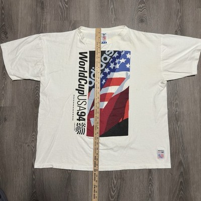 Vintage Adidas T Shirt 1994 World Cup USA Soccer Printed Sz XL USA