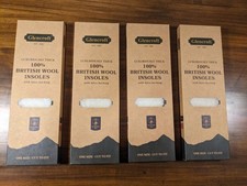 4-PACK Glencroft 100 British Wool Insoles, One size Fits All - Cut to Fit, NEW