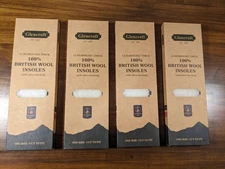 4-PACK Glencroft 100% British Wool Insoles, One size Fits All - Cut to Fit, NEW