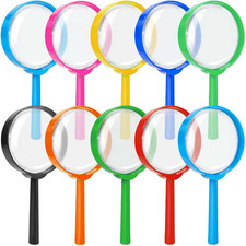 10 PCS Mini Magnifying Glass for Kids, 5X Small Kid Magnifier for Hobbies and Sc