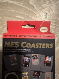 Nintendo NES Game Cartridge Coasters 8 Pack - Super Mario Bros Zelda Donkey Kong