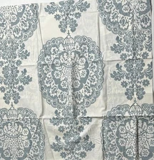 Pottery Barn Grayish Blue Lucianna Medallion Cotton Euro Pillow Cover Sham New