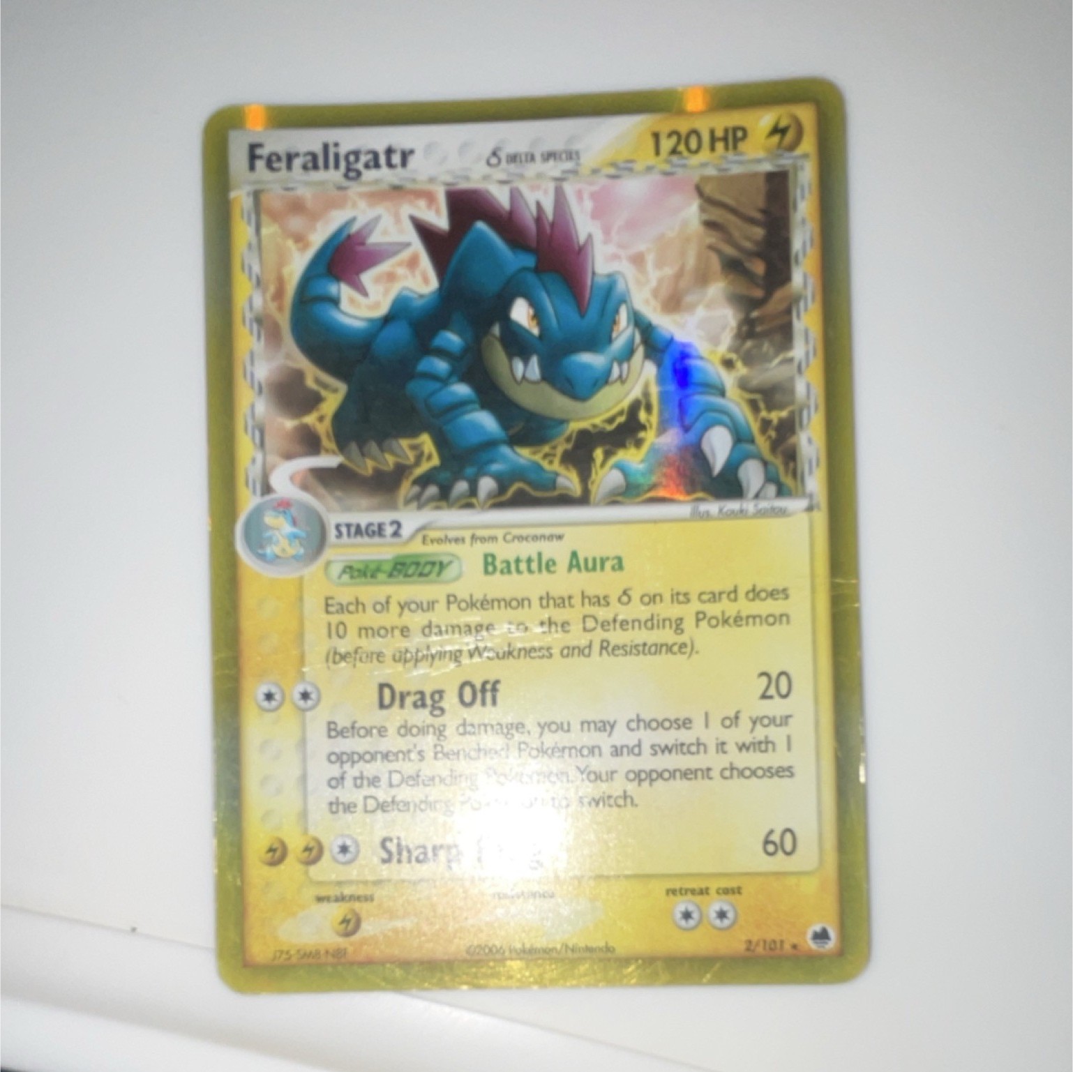 Pokémon Feraligatr EX Dragon Frontiers 2/101 120HP Holo Rare Stage 2 Delta Spec…