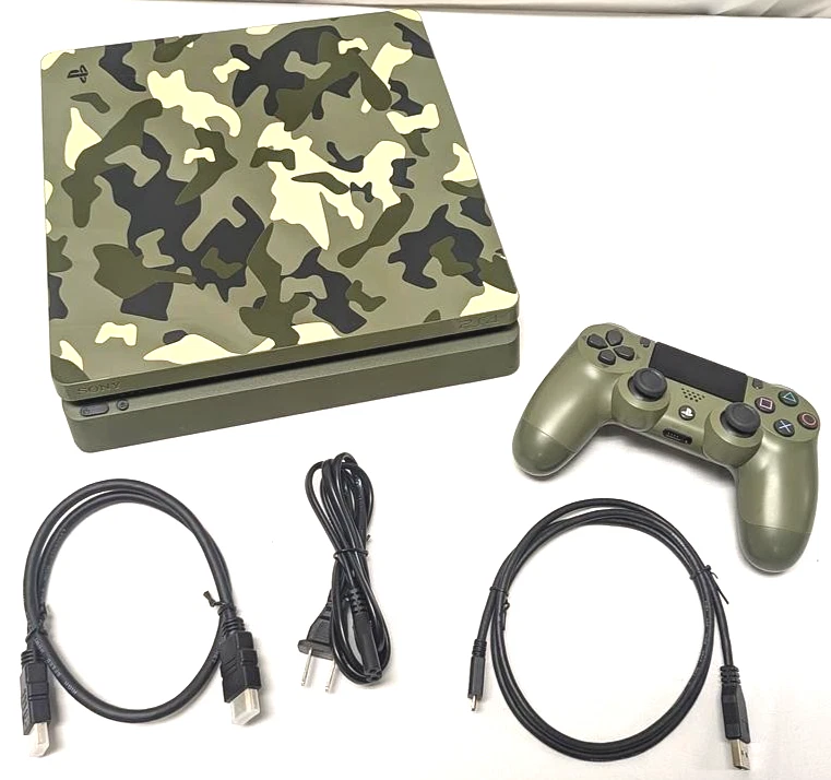 Sony PS4 Slim 1TB Console Call of Duty WWII Camo Green Limited
