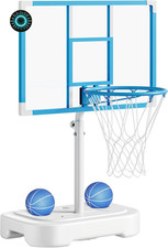 Pool Basketball Hoop Stainless Steel Poolside Basketball Goal Swimming Pool Ba