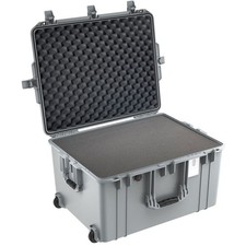 Pelican 1637AirWF Wheeled Hard Case with Foam Insert, Silver