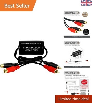 Hochleistungs Cinch Ground Loop Isolator für Auto & Heim Audio | Rauschfilter...