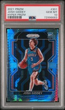 2021 Panini Prizm Josh Giddey Hyper Prizm Rookie PSA 10 #301 RC OKC Thunder