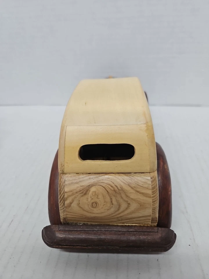 "Modelo vintage clásico de madera Rolls Royce hecho a mano de 12""" Foto 4 de 4