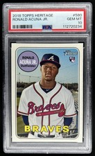 2018 Topps Heritage Ronald Acuna Jr. Rookie RC #580 Braves PSA 10 GEM MINT